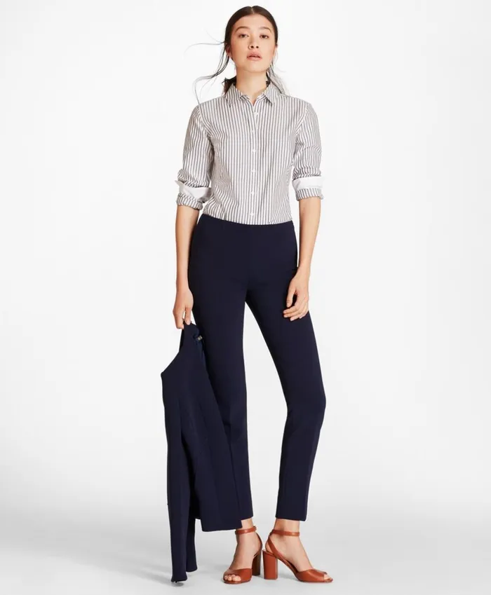 Brooks Brothers Shirts and Tops Striped Cotton Dobby Fitted Shirt Blueyellow 8211 Women Brooks Brothers Shirts and Tops Striped Cotton Dobby Fitted Shirt Blueyellow 8211 Women