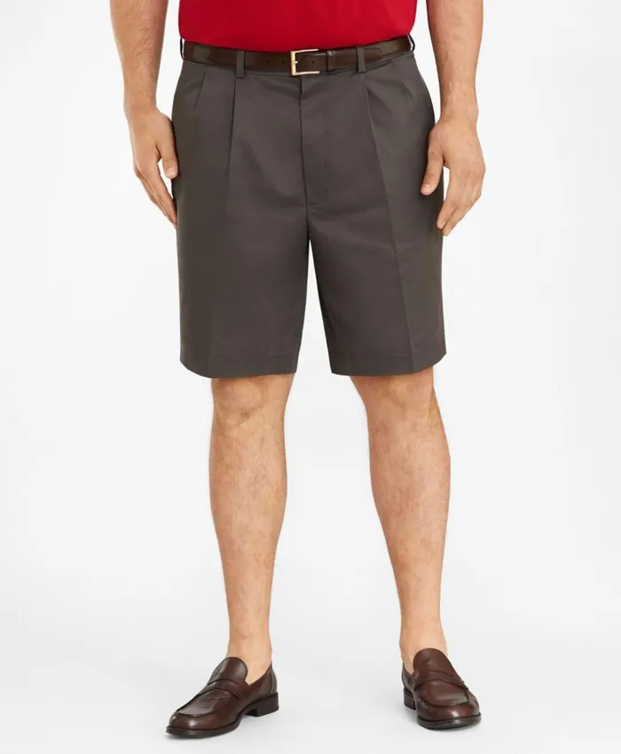 Brooks Brothers Shorts and Swimwear Big and Tall Pleat Front Stretch Advantage Chino Shorts Grey 8211 Men Brooks Brothers Shorts and Swimwear Big and Tall Pleat Front Stretch Advantage Chino Shorts Grey 8211 Men