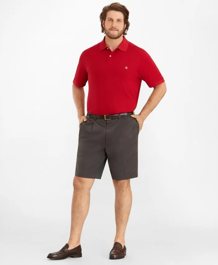 Brooks Brothers Shorts and Swimwear Big and Tall Pleat Front Stretch Advantage Chino Shorts Grey 8211 Men Brooks Brothers Shorts and Swimwear Big and Tall Pleat Front Stretch Advantage Chino Shorts Grey 8211 Men
