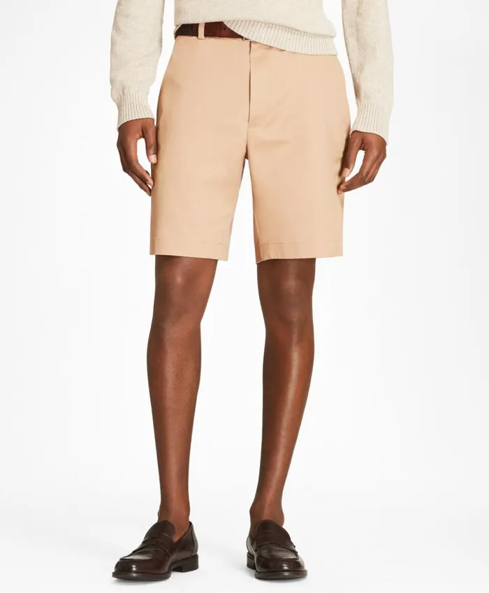 Brooks Brothers Shorts and Swimwear Flat Front Stretch Advantage Chino Shorts Dark Khaki 8211 Men Brooks Brothers Shorts and Swimwear Flat Front Stretch Advantage Chino Shorts Dark Khaki 8211 Men