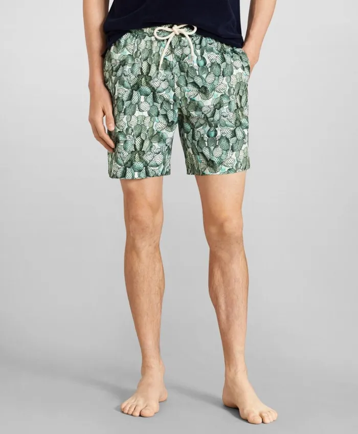Brooks Brothers Shorts and Swimwear Montauk 6034 Cactus Print Swim Trunks Green 8211 Men Brooks Brothers Shorts and Swimwear Montauk 6034 Cactus Print Swim Trunks Green 8211 Men
