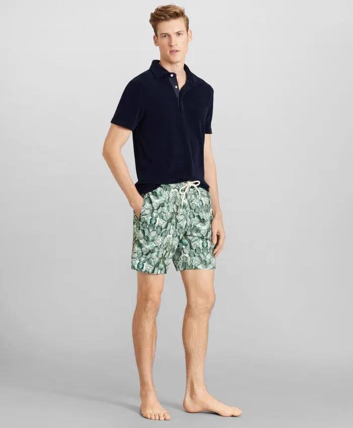 Brooks Brothers Shorts and Swimwear Montauk 6034 Cactus Print Swim Trunks Green 8211 Men Brooks Brothers Shorts and Swimwear Montauk 6034 Cactus Print Swim Trunks Green 8211 Men