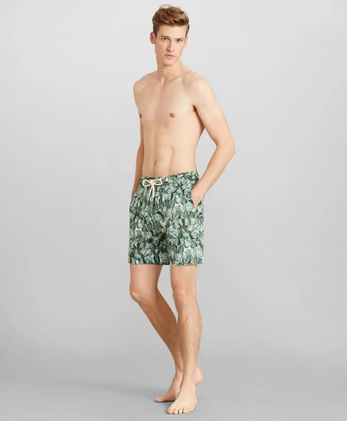 Brooks Brothers Shorts and Swimwear Montauk 6034 Cactus Print Swim Trunks Green 8211 Men Brooks Brothers Shorts and Swimwear Montauk 6034 Cactus Print Swim Trunks Green 8211 Men