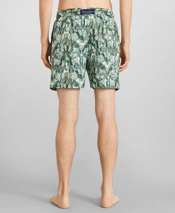 Brooks Brothers Shorts and Swimwear Montauk 6034 Cactus Print Swim Trunks Green 8211 Men Brooks Brothers Shorts and Swimwear Montauk 6034 Cactus Print Swim Trunks Green 8211 Men