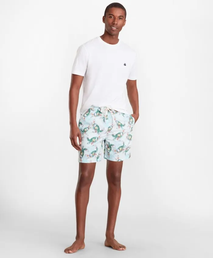 Brooks Brothers Shorts and Swimwear Montauk 6034 Turtle Print Swim Trunks Multi 8211 Men Brooks Brothers Shorts and Swimwear Montauk 6034 Turtle Print Swim Trunks Multi 8211 Men