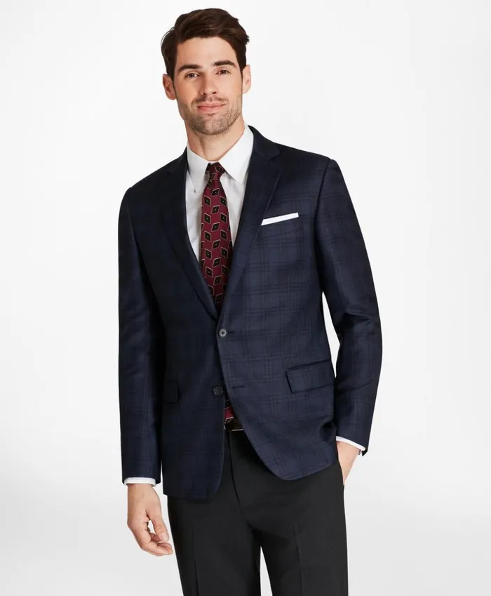 Brooks Brothers Sport Coats and Vests Regent Fit Blue Plaid With Deco Sport Coat Blue 8211 Men Brooks Brothers Sport Coats and Vests Regent Fit Blue Plaid With Deco Sport Coat Blue 8211 Men