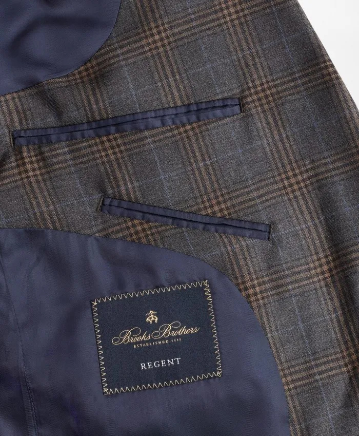 Brooks Brothers Sport Coats and Vests Regent Fit MultiPlaid Sport Coat Dark Grey 8211 Men Brooks Brothers Sport Coats and Vests Regent Fit MultiPlaid Sport Coat Dark Grey 8211 Men