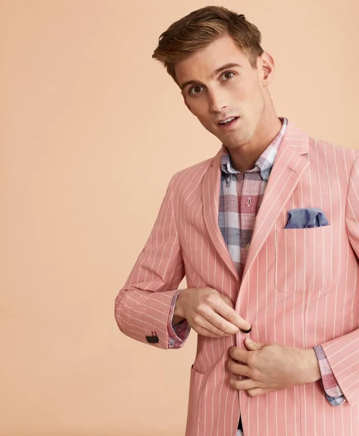 Brooks Brothers Sport Coats and Vests Striped Cotton Sport Coat Pink 8211 Men Brooks Brothers Sport Coats and Vests Striped Cotton Sport Coat Pink 8211 Men