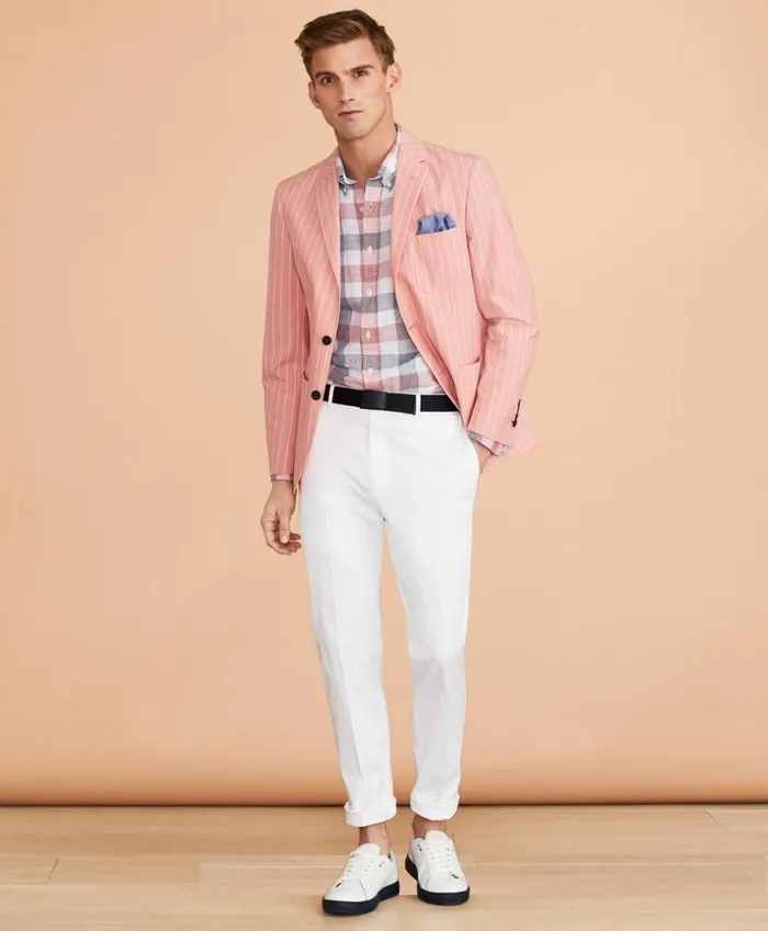 Brooks Brothers Sport Coats and Vests Striped Cotton Sport Coat Pink 8211 Men Brooks Brothers Sport Coats and Vests Striped Cotton Sport Coat Pink 8211 Men