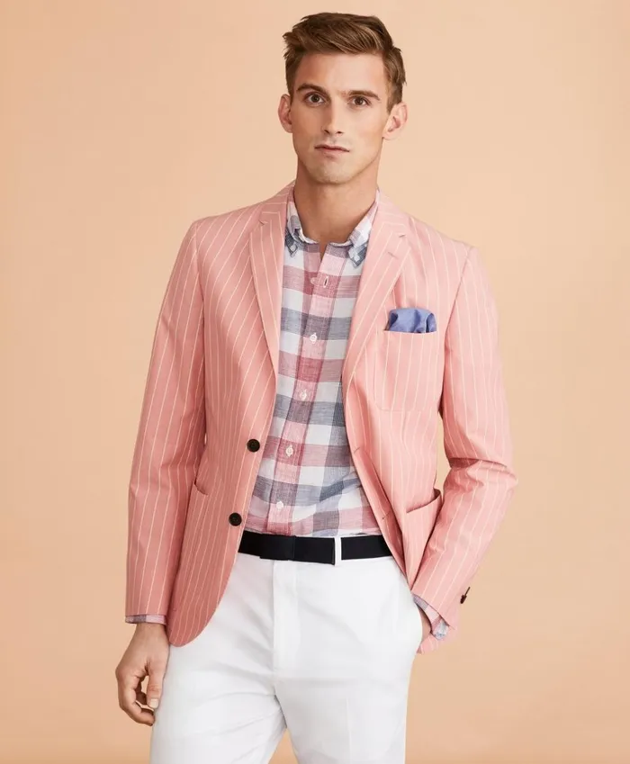 Brooks Brothers Sport Coats and Vests Striped Cotton Sport Coat Pink 8211 Men Brooks Brothers Sport Coats and Vests Striped Cotton Sport Coat Pink 8211 Men