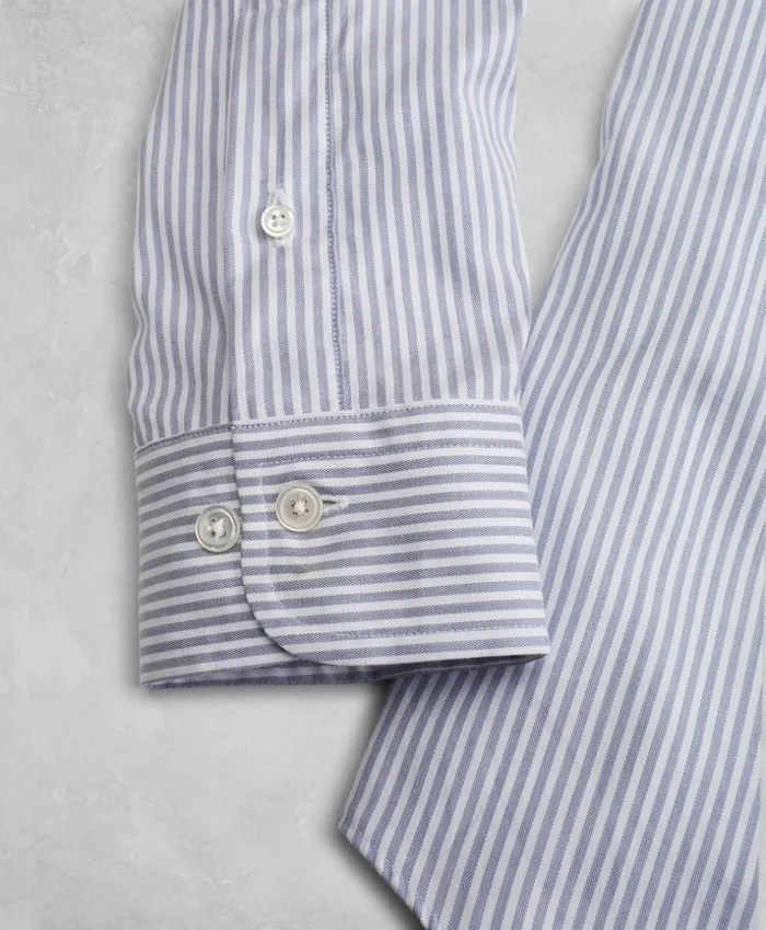 Brooks Brothers Sport Shirts Golden Fleece Regent Fit Striped Flannel Sport Shirt Light Blue 8211 Men