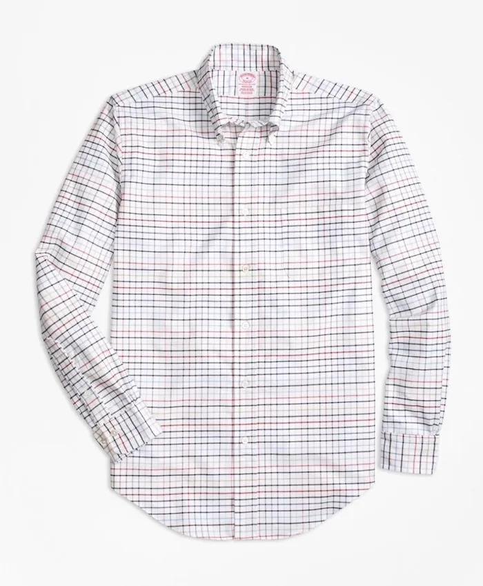 Brooks Brothers Sport Shirts Madison Fit Oxford MultiCheck Sport Shirt Brick 8211 Men Brooks Brothers Sport Shirts Madison Fit Oxford MultiCheck Sport Shirt Brick 8211 Men