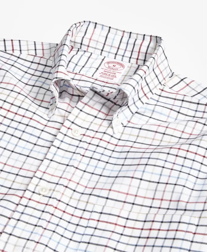 Brooks Brothers Sport Shirts Madison Fit Oxford MultiCheck Sport Shirt Brick 8211 Men Brooks Brothers Sport Shirts Madison Fit Oxford MultiCheck Sport Shirt Brick 8211 Men