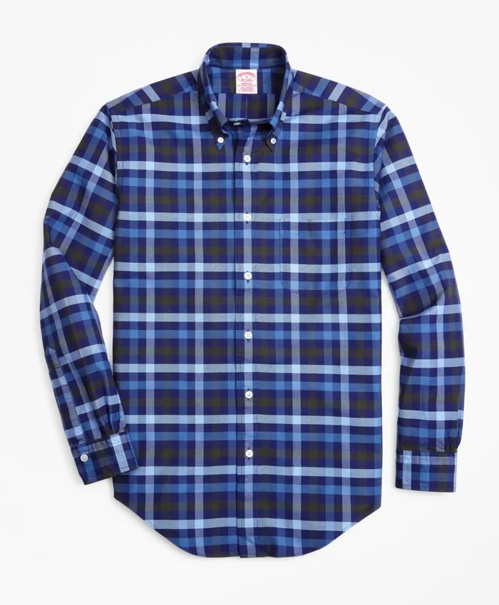 Brooks Brothers Sport Shirts Madison Fit Oxford TwoColor Plaid Sport Shirt Navytan 8211 Men Brooks Brothers Sport Shirts Madison Fit Oxford TwoColor Plaid Sport Shirt Navytan 8211 Men