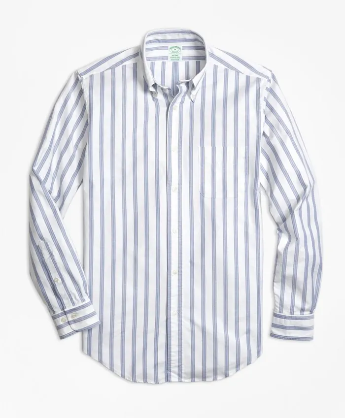 Brooks Brothers Sport Shirts Milano Fit Oxford BB1 Stripe Sport Shirt Whiteblue 8211 Men Brooks Brothers Sport Shirts Milano Fit Oxford BB1 Stripe Sport Shirt Whiteblue 8211 Men