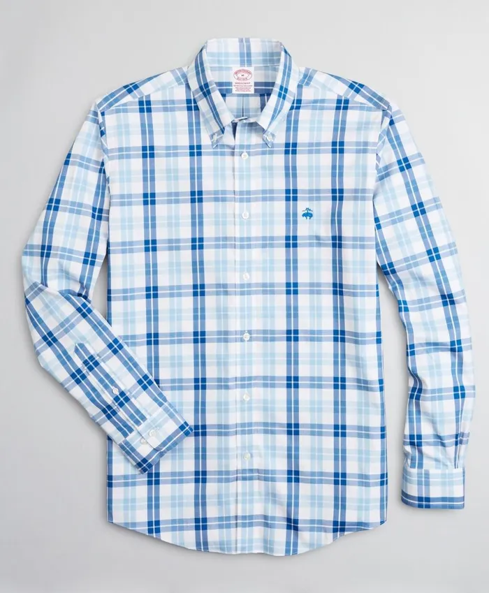 Brooks Brothers Sport Shirts Stretch Madison ClassicFit Sport Shirt NonIron Check Blue 8211 Men Brooks Brothers Sport Shirts Stretch Madison ClassicFit Sport Shirt NonIron Check Blue 8211 Men