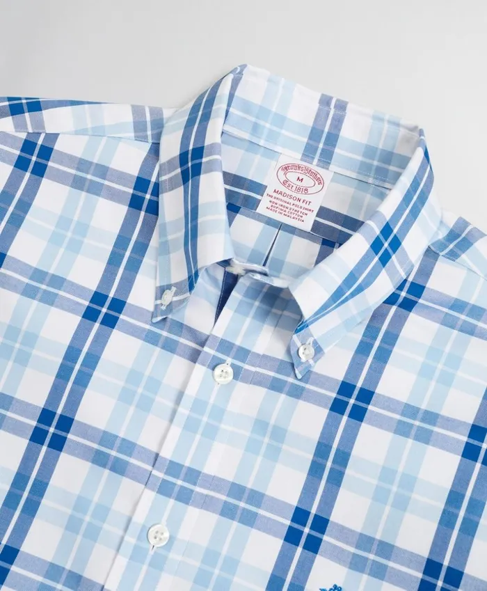Brooks Brothers Sport Shirts Stretch Madison ClassicFit Sport Shirt NonIron Check Blue 8211 Men Brooks Brothers Sport Shirts Stretch Madison ClassicFit Sport Shirt NonIron Check Blue 8211 Men