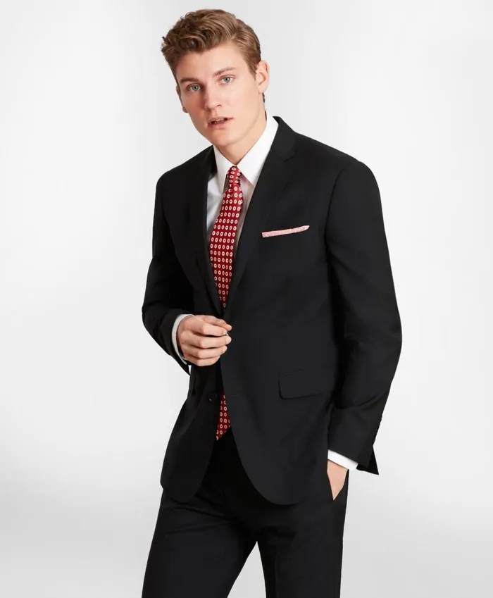 Brooks Brothers Suits BrooksGate MilanoFit Wool Suit Jacket Black 8211 Men