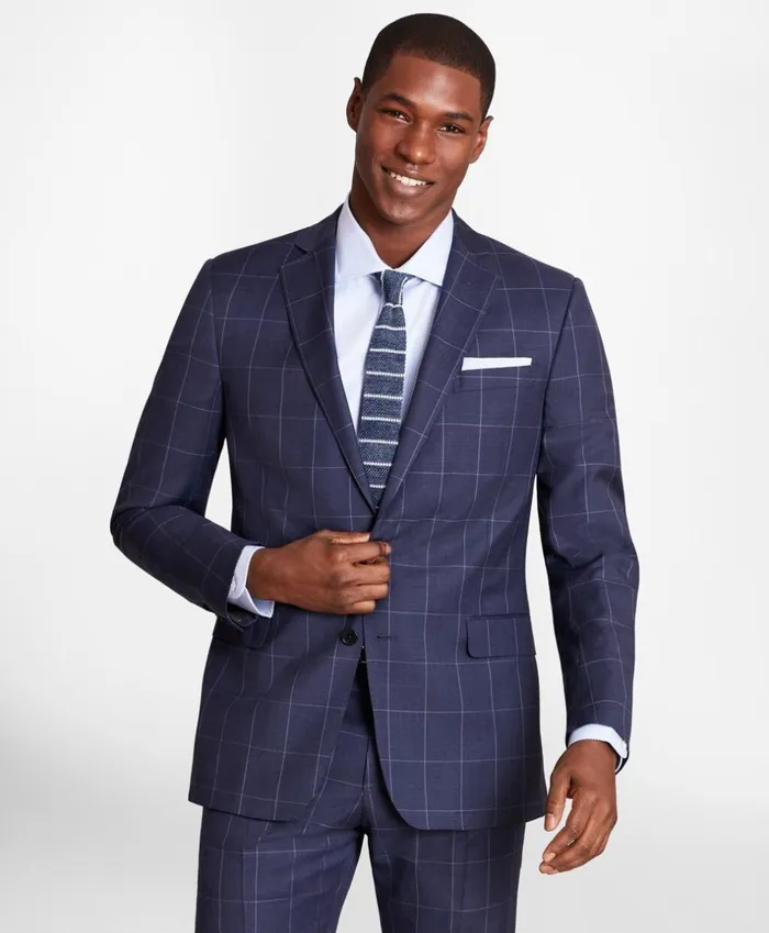 Brooks Brothers Suits BrooksGate RegentFit Windowpane Wool Twill Suit Jacket Blue 8211 Men Brooks Brothers Suits BrooksGate RegentFit Windowpane Wool Twill Suit Jacket Blue 8211 Men