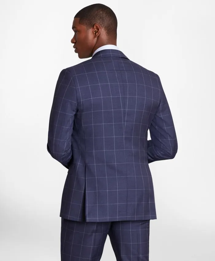 Brooks Brothers Suits BrooksGate RegentFit Windowpane Wool Twill Suit Jacket Blue 8211 Men Brooks Brothers Suits BrooksGate RegentFit Windowpane Wool Twill Suit Jacket Blue 8211 Men