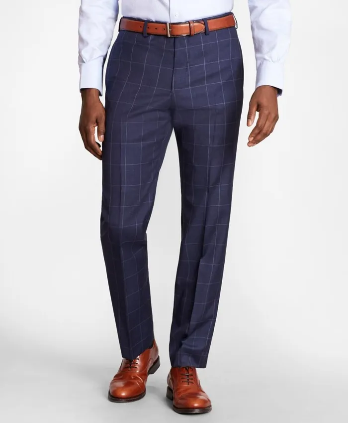 Brooks Brothers Suits BrooksGate RegentFit Windowpane Wool Twill Suit Pants Blue 8211 Men Brooks Brothers Suits BrooksGate RegentFit Windowpane Wool Twill Suit Pants Blue 8211 Men