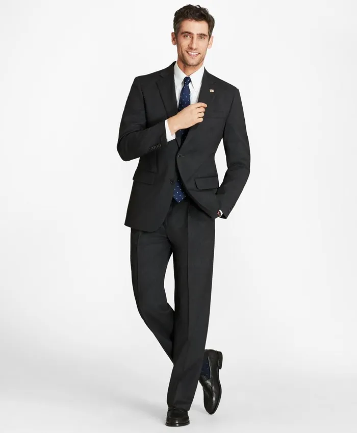 Brooks Brothers Suits Madison Fit TwoButton 1818 Suit Grey 8211 Men