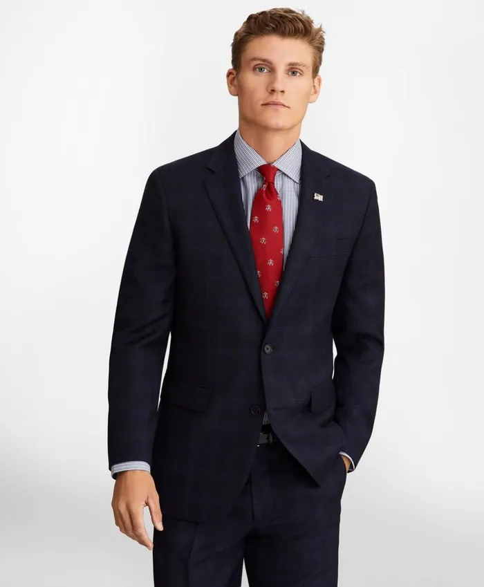 Brooks Brothers Suits Milano Fit Plaid 1818 Suit Navy 8211 Men Brooks Brothers Suits Milano Fit Plaid 1818 Suit Navy 8211 Men