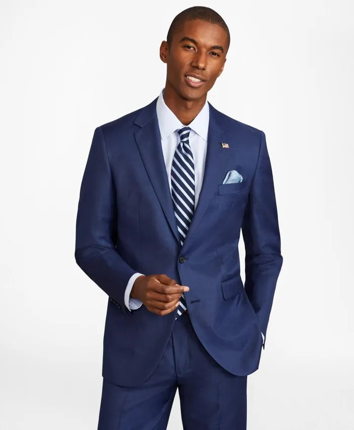 Brooks Brothers Suits Milano Fit Sharkskin 1818 Suit Blue 8211 Men Brooks Brothers Suits Milano Fit Sharkskin 1818 Suit Blue 8211 Men