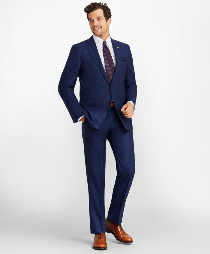 Brooks Brothers Suits Regent Fit TwoButton 1818 Suit Navy 8211 Men