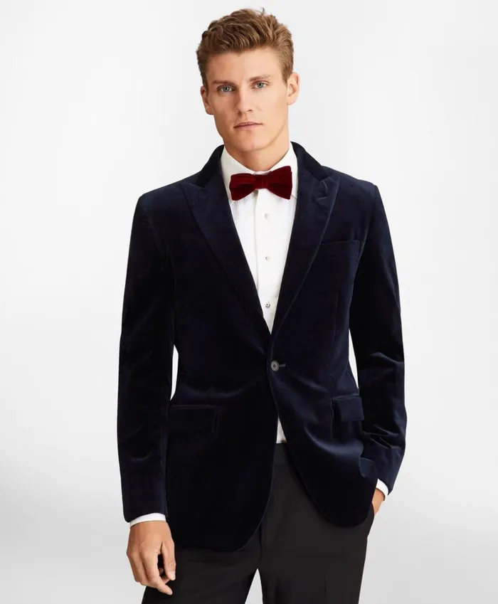 Brooks Brothers Tuxedo Shop Milano Fit Velvet Tuxedo Jacket Navy 8211 Men