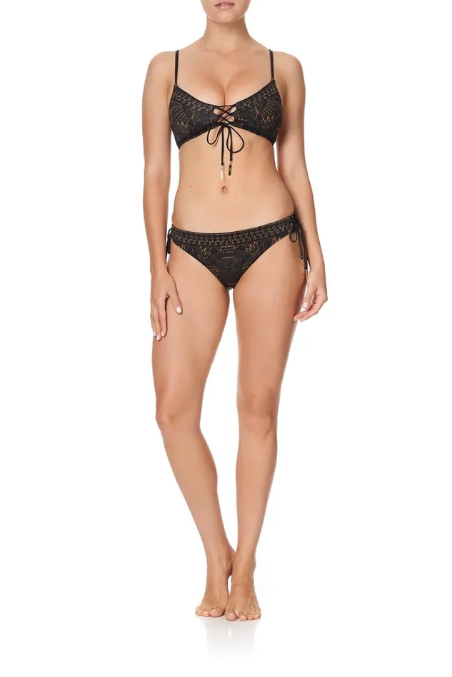 Camilla Bikinis Women Lace Front Crop Top Cobra King