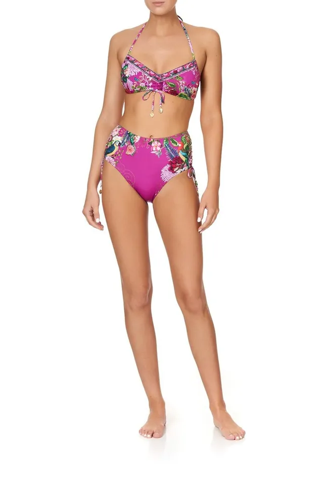 Camilla Bikinis Women Rouched Side High Pant Jungle Language