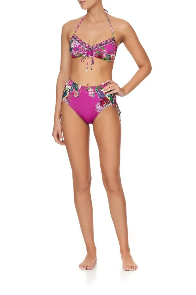 Camilla Bikinis Women Rouched Side High Pant Jungle Language