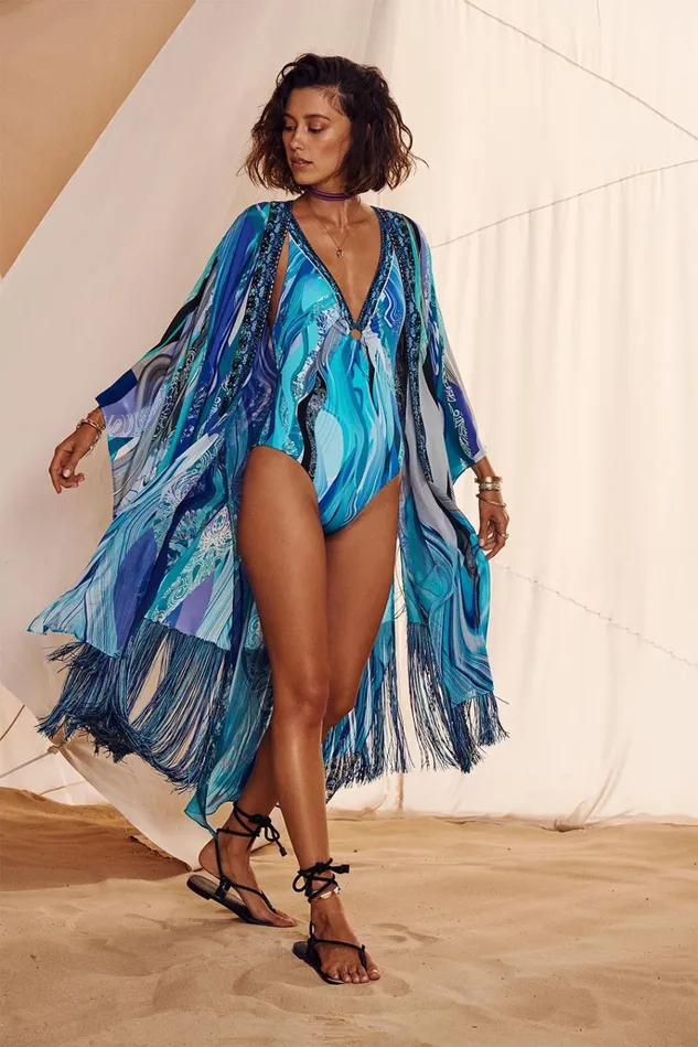Camilla Kimonos Women Kimono With Long Underlayer Wategos Wanderlust
