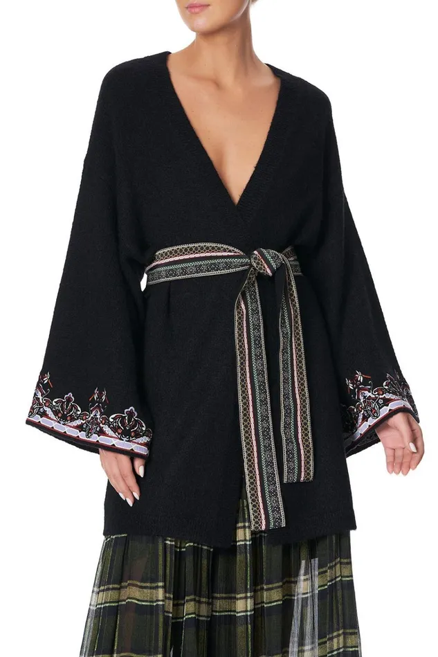 Camilla Knitwear Women Kimono Sleeve Wrap Knit Botanical Chronicles