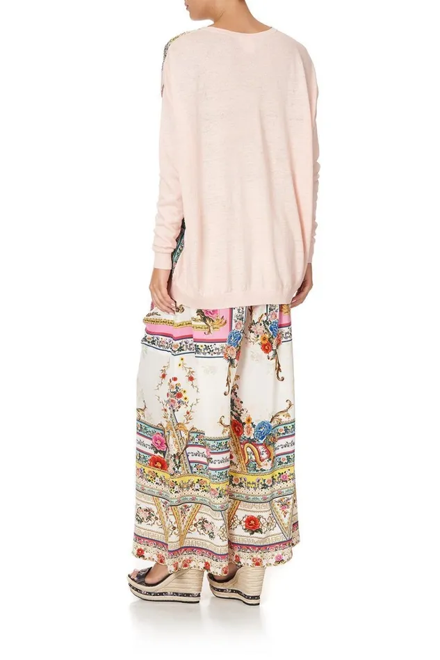 Camilla Knitwear Women Long Sleeve Jumper With Print Front Party In The Palace