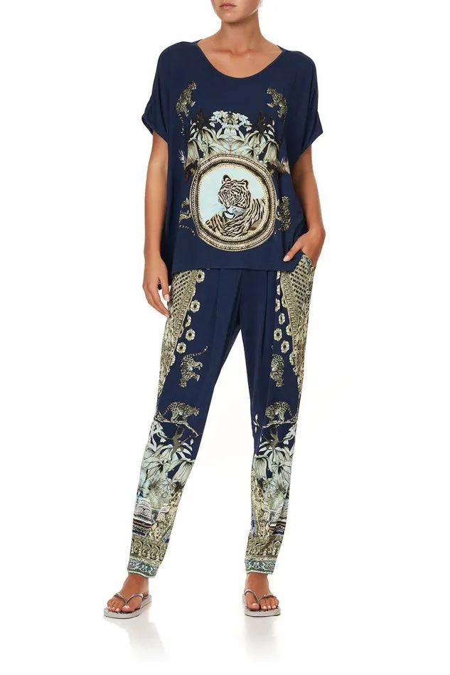 Camilla Loungewear Women Loose Fit Round Neck Tee A Little Past Twilight