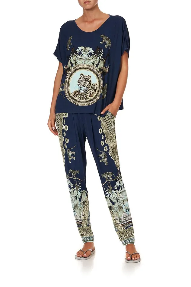 Camilla Loungewear Women Loose Fit Round Neck Tee A Little Past Twilight