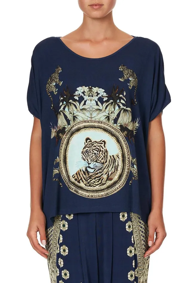 Camilla Loungewear Women Loose Fit Round Neck Tee A Little Past Twilight