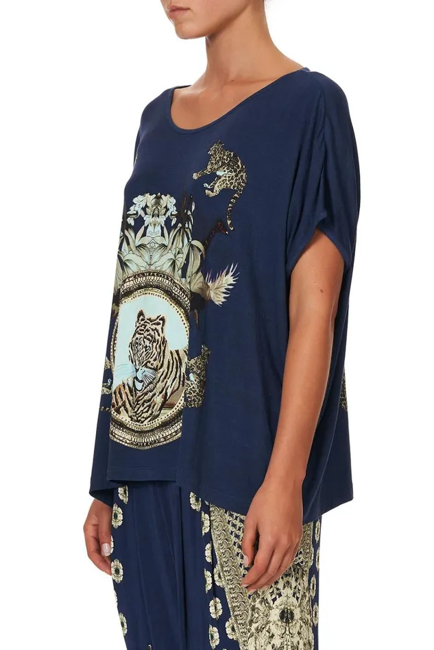 Camilla Loungewear Women Loose Fit Round Neck Tee A Little Past Twilight