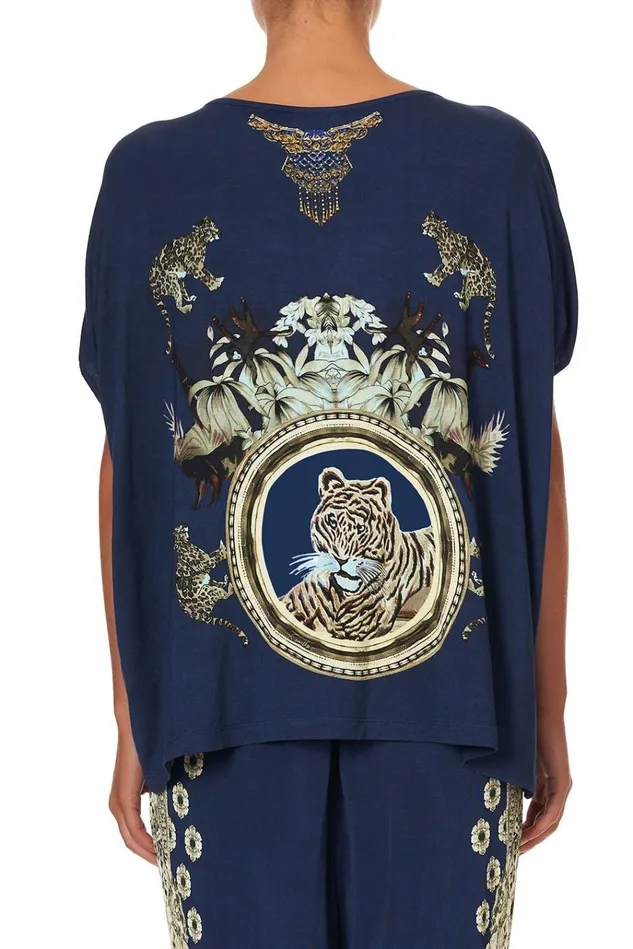 Camilla Loungewear Women Loose Fit Round Neck Tee A Little Past Twilight