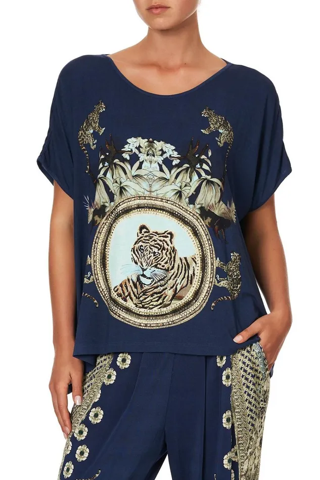 Camilla Loungewear Women Loose Fit Round Neck Tee A Little Past Twilight