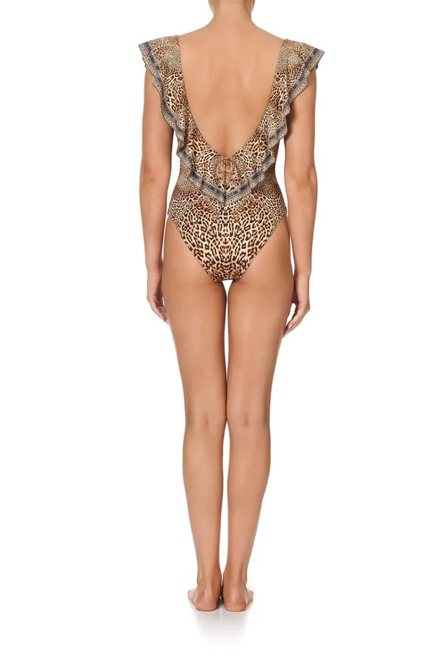 Camilla One Pieces Women Deep V Frill One Piece Lady Lodge