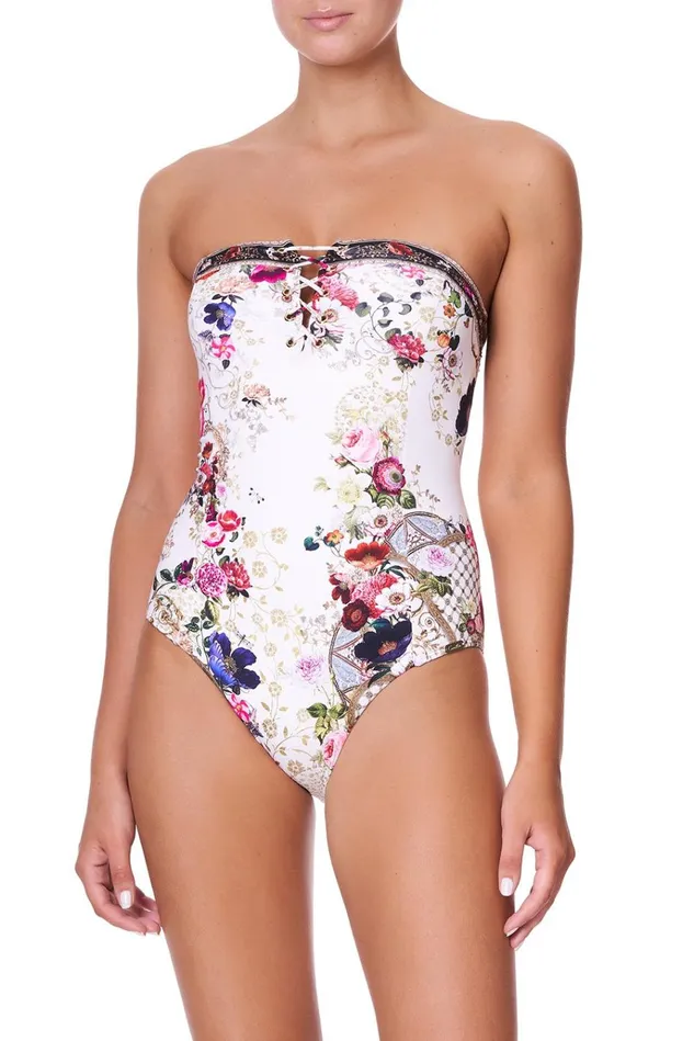 Camilla One Pieces Women Lace Up Front Bandeau One Piece Fairy Godmother