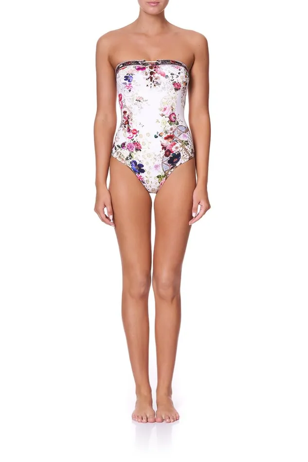 Camilla One Pieces Women Lace Up Front Bandeau One Piece Fairy Godmother