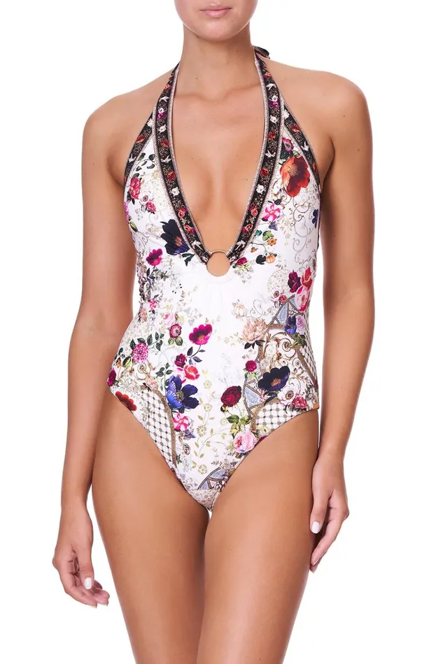 Camilla One Pieces Women Ring Detail Plunge V One Piece Fairy Godmother