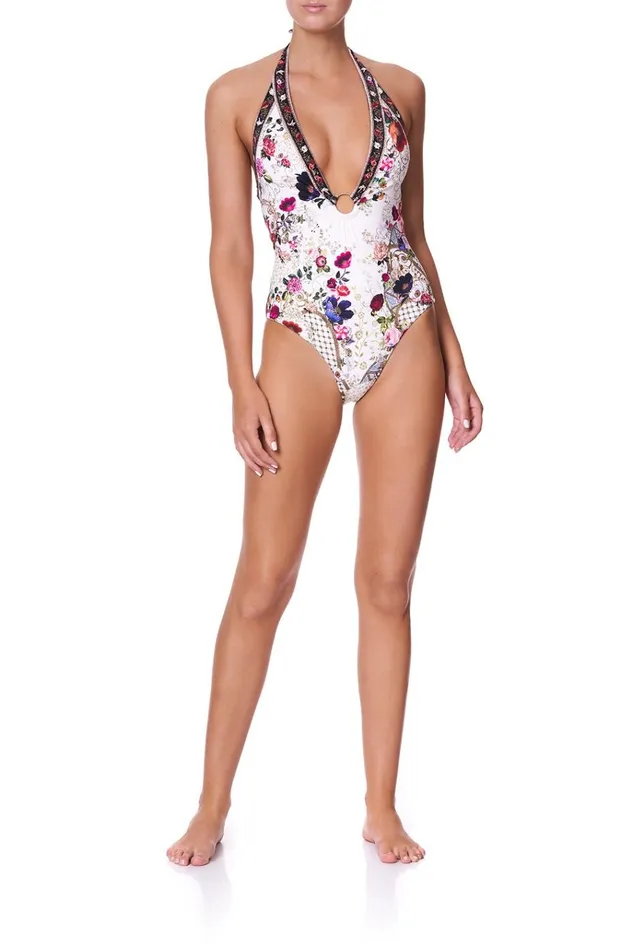 Camilla One Pieces Women Ring Detail Plunge V One Piece Fairy Godmother