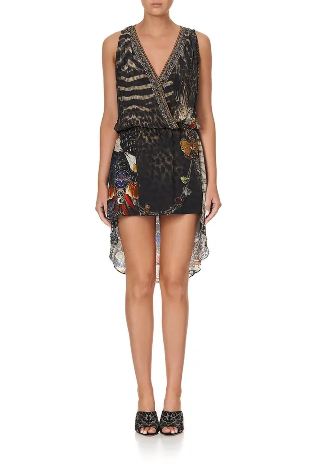Camilla Party Dresses Women Cross Over Dress With Long Back Treasure Chaser