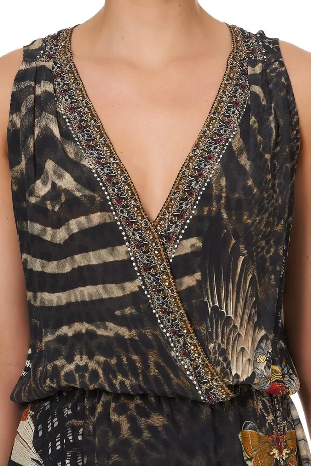 Camilla Party Dresses Women Cross Over Dress With Long Back Treasure Chaser