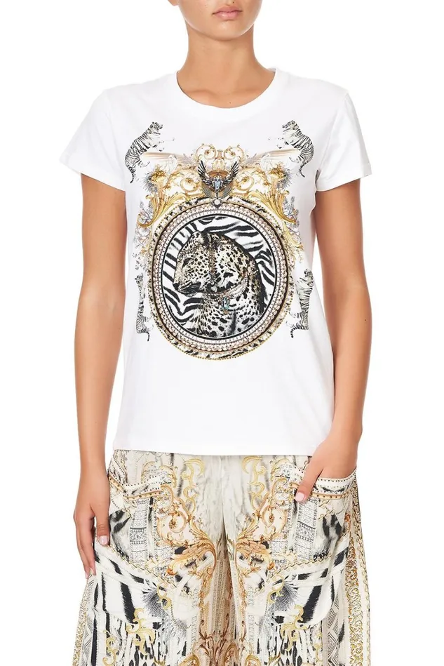 Camilla Tees Women Slim Fit Round Neck TShirt Gates Of Glory